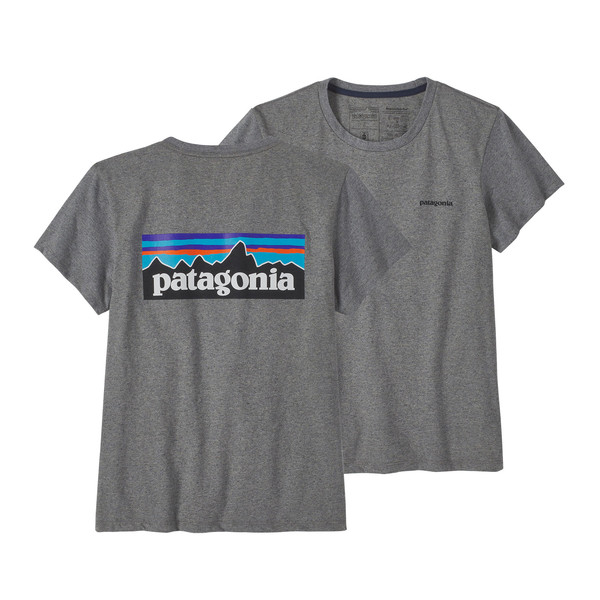 Patagonia W' S P-6 LOGO RESPONSIBILI-TEE Naiset T-paita GRAVEL HEATHER