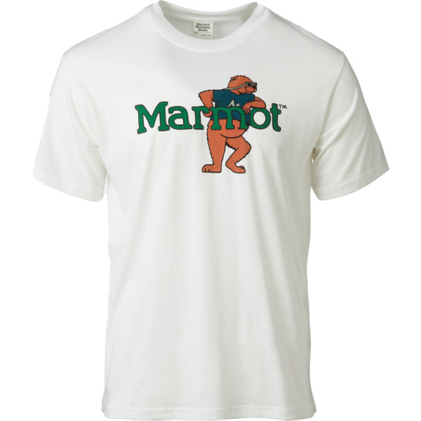 Marmot LEANING MARTY TEE SS Miehet T-paita WHITE/CLOVER