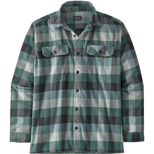 Patagonia M’ S L/s Organic Cotton Mw Fjord Flannel Shirt – Guides: Nouveau Green – Miehet – M – Partioaitta
