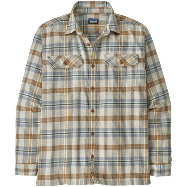 Patagonia M’ S L/s Organic Cotton Mw Fjord Flannel Shirt – Fields: Natural – Miehet – XXL – Partioaitta