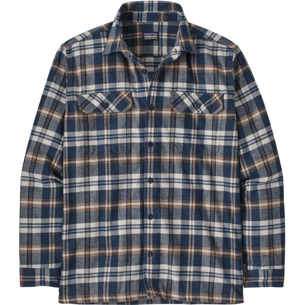 Patagonia M’ S L/s Organic Cotton Mw Fjord Flannel Shirt – Fields: New Navy – Miehet – XL – Partioaitta