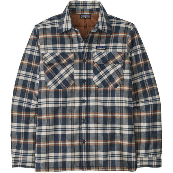 Patagonia M' S INSULATED ORGANIC COTTON MW FJORD FLANNEL SHIRT Miehet Flanellipaita FIELDS: NEW NAVY