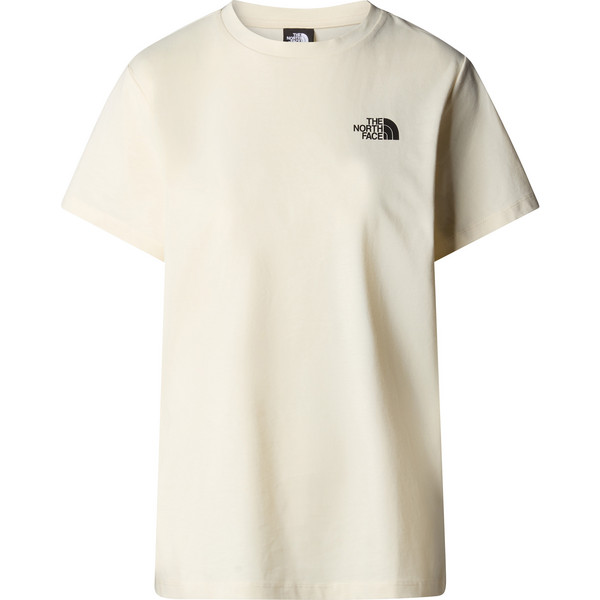The North Face W S/S RELAXED REDBOX TEE Naiset T-paita WHITE DUNE