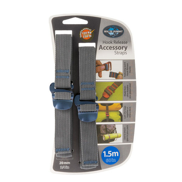 Sea to Summit TIE DOWN ACCESSORY STRAPS WITH HOOK 20MM 1.5M