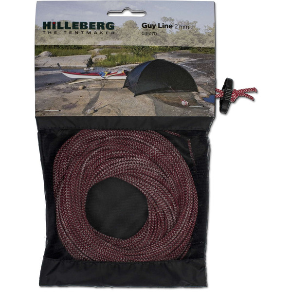 Hilleberg GUY LINE 2MM - 25 METERS Teltan lisävaruste RED/WHITE