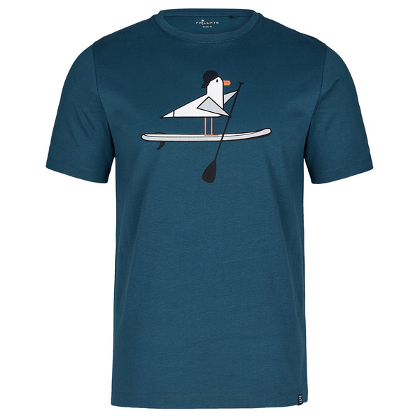 FRILUFTS Lakhiri Printed T-shirt – Majolica Blue Seagull Sup – Miehet – XL – Partioaitta