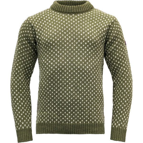 Devold Nordsjø Wool Sweater – Olive – Unisex – XL – Partioaitta