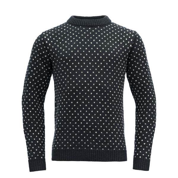 Devold Sørisen Wool Sweater – Ink/offwhite – Unisex – L – Partioaitta