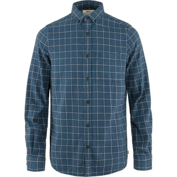 Fjällräven Övik Flannel Shirt M – Indigo Blue-flint Grey – Miehet – XL – Partioaitta