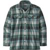 Patagonia M' S L/S ORGANIC COTTON MW FJORD FLANNEL SHIRT Miehet Flanellipaita FIELDS: NEW NAVY - GUIDES: NOUVEAU GREEN