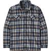 Patagonia M' S L/S ORGANIC COTTON MW FJORD FLANNEL SHIRT Miehet Flanellipaita GUIDES: NOUVEAU GREEN - FIELDS: NEW NAVY