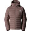 The North Face W BELLEVIEW STRETCH DOWN HOODIE Naiset Untuvatakki TNF BLACK - DEEP TAUPE