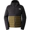 The North Face M BELLEVIEW STRETCH DOWN HOODIE Miehet Untuvatakki TNF BLACK-MILITARY OLIVE - TNF BLACK-MILITARY OLIVE