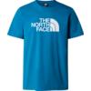 The North Face M S/S EASY TEE Miehet T-paita TNF MEDIUM GREY HEATHER - ADRIATIC BLUE