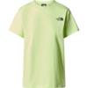 The North Face W S/S RELAXED REDBOX TEE Naiset T-paita WHITE DUNE - ASTRO LIME