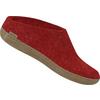 Glerups THE SLIP ON LEATHER Unisex Tohvelit RED - RED