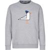 FRILUFTS OMAUI PRINTED SWEATER Miehet Collegepaita SMOKED PEARL SEAGULL CAMPER - SMOKED PEARL SEAGULL CLASSIC