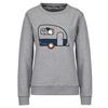 FRILUFTS OMAUI PRINTED SWEATER Miehet Collegepaita SMOKED PEARL SEAGULL CLASSIC - SMOKED PEARL SEAGULL CAMPER
