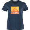 Tierra ORGANIC COTTON TEE W Naiset T-paita NORDIC BLUE (MOUNTAIN BOX) - NORDIC BLUE (MOUNTAIN BOX)